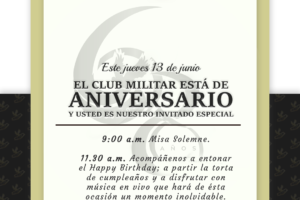 Festejemos juntos el Aniversario 68 del Club Militar.